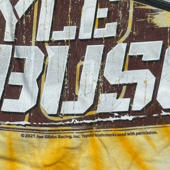 Kyle Busch M&M's #18 Joe Gibbs Racing T Shirt NASCAR Tie Dye Yellow Cup Series S - Picture 5 of 6